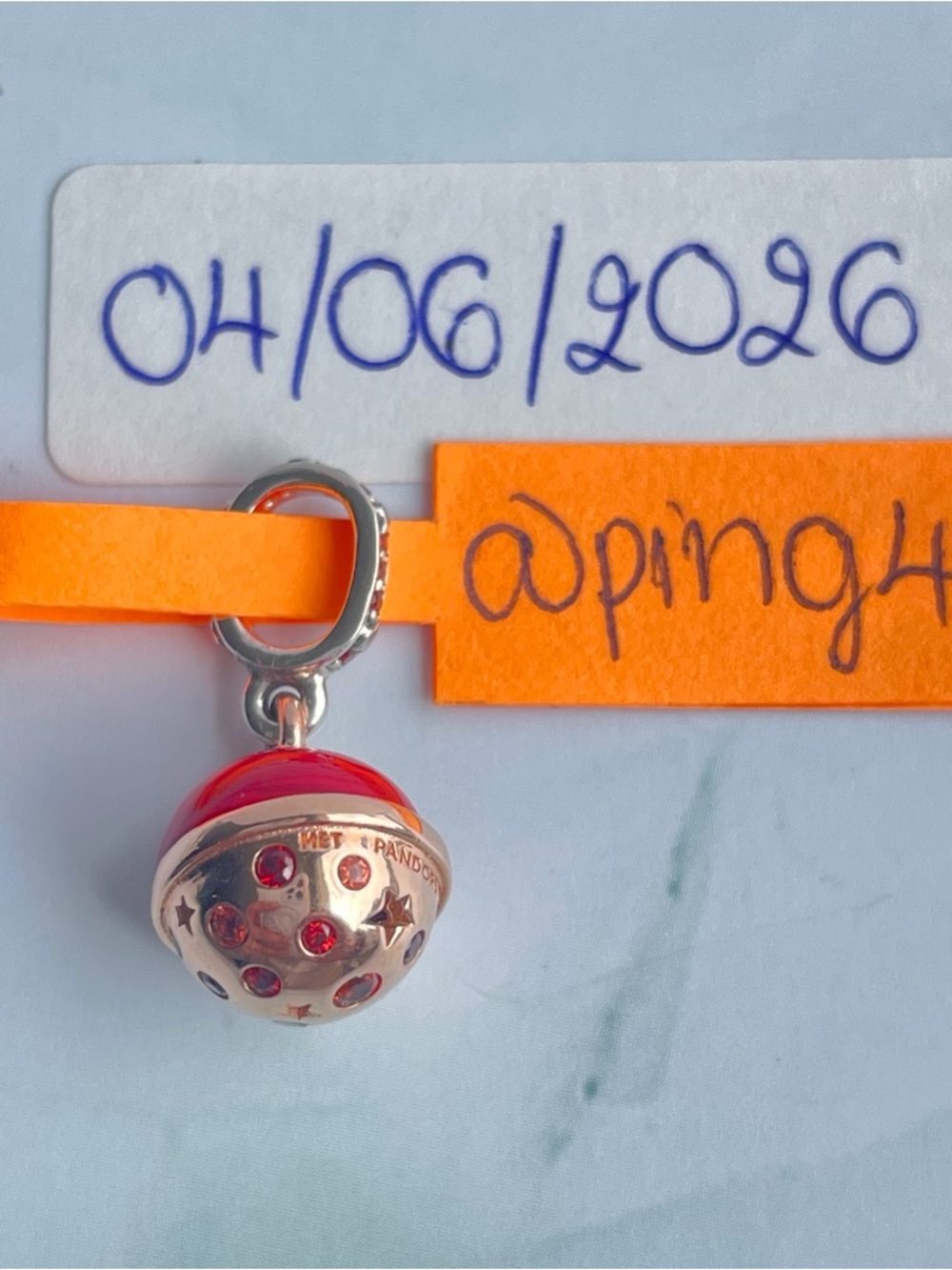 Pandora Two Tone Planet Mars Dangle - Picture 14 of 15